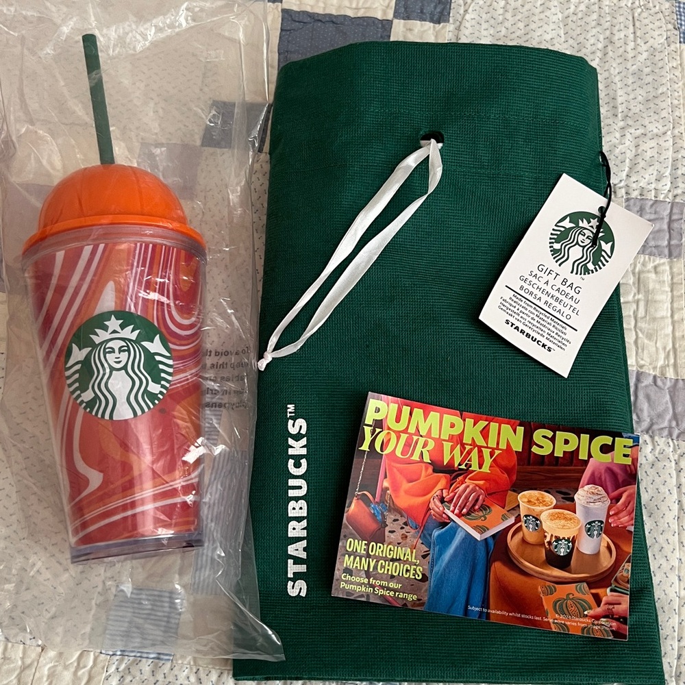 🍁 Starbucks Covent Garden Pumpkin Spice Frappe Cup & Travel Bag 🍂